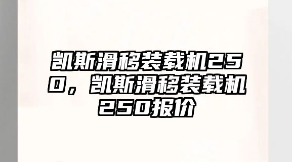 凱斯滑移裝載機(jī)250，凱斯滑移裝載機(jī)250報(bào)價(jià)