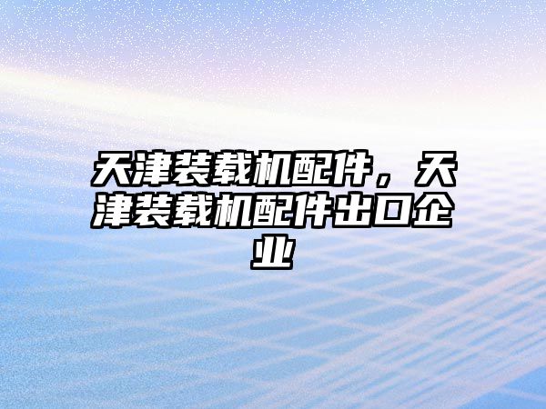 天津裝載機(jī)配件，天津裝載機(jī)配件出口企業(yè)