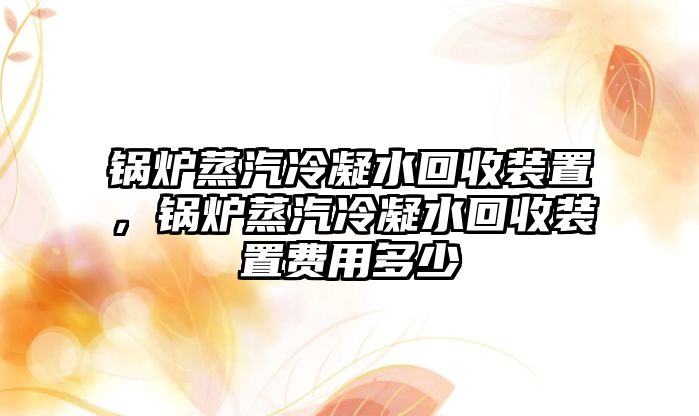 鍋爐蒸汽冷凝水回收裝置，鍋爐蒸汽冷凝水回收裝置費用多少