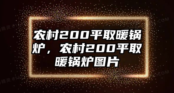 農(nóng)村200平取暖鍋爐，農(nóng)村200平取暖鍋爐圖片