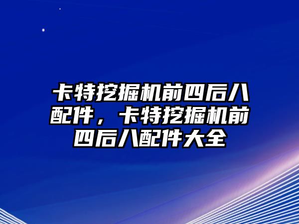 卡特挖掘機前四后八配件，卡特挖掘機前四后八配件大全