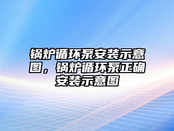 鍋爐循環(huán)泵安裝示意圖，鍋爐循環(huán)泵正確安裝示意圖