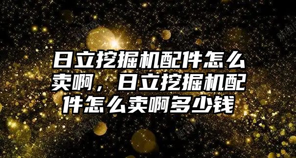 日立挖掘機配件怎么賣啊，日立挖掘機配件怎么賣啊多少錢