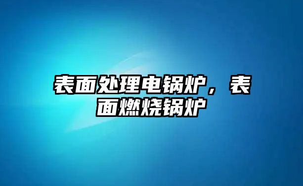 表面處理電鍋爐，表面燃燒鍋爐