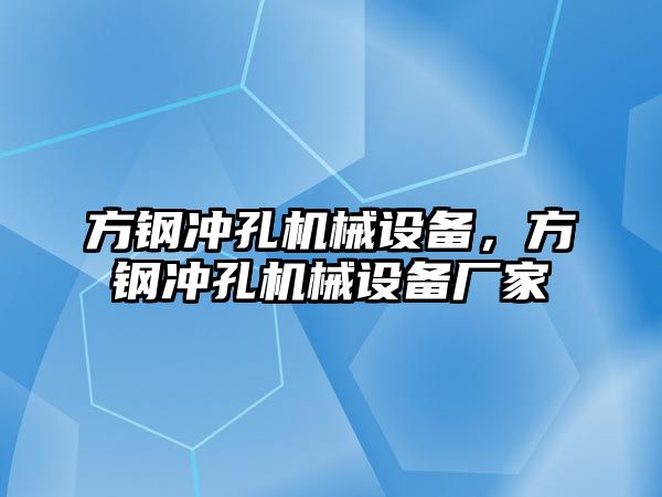 方鋼沖孔機(jī)械設(shè)備，方鋼沖孔機(jī)械設(shè)備廠家