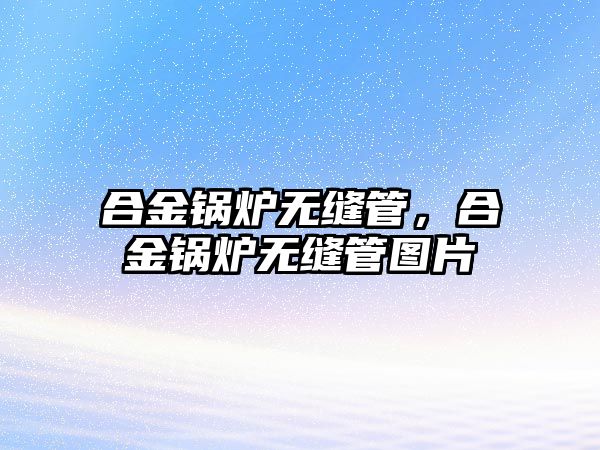 合金鍋爐無縫管，合金鍋爐無縫管圖片