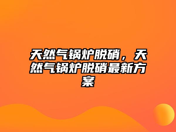 天然氣鍋爐脫硝，天然氣鍋爐脫硝最新方案