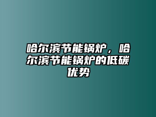 哈爾濱節(jié)能鍋爐，哈爾濱節(jié)能鍋爐的低碳優(yōu)勢(shì)