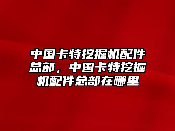 中國卡特挖掘機(jī)配件總部，中國卡特挖掘機(jī)配件總部在哪里