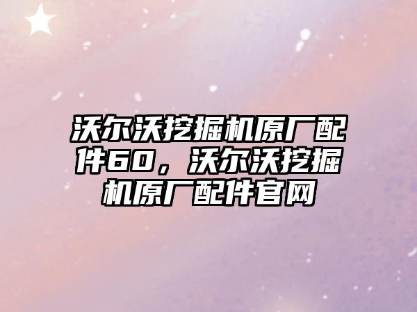 沃爾沃挖掘機(jī)原廠配件60，沃爾沃挖掘機(jī)原廠配件官網(wǎng)