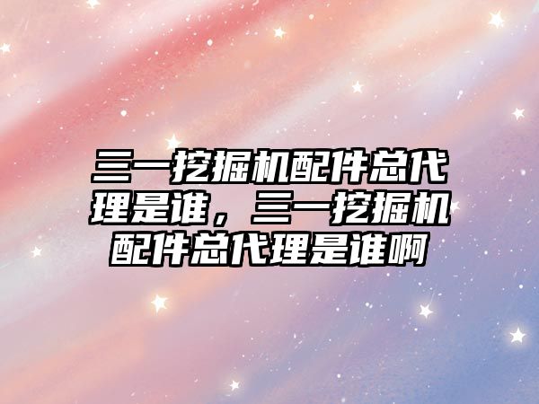 三一挖掘機配件總代理是誰，三一挖掘機配件總代理是誰啊