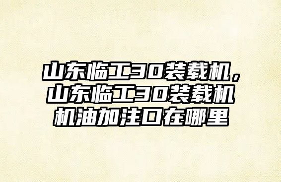 山東臨工30裝載機(jī)，山東臨工30裝載機(jī)機(jī)油加注口在哪里