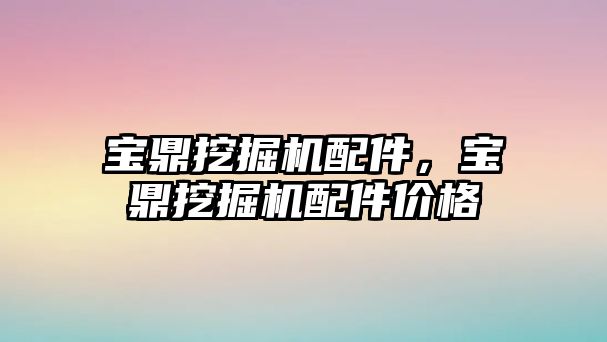 寶鼎挖掘機配件，寶鼎挖掘機配件價格