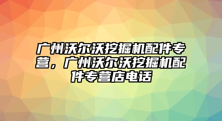 廣州沃爾沃挖掘機(jī)配件專營，廣州沃爾沃挖掘機(jī)配件專營店電話