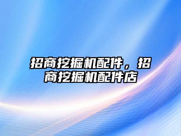 招商挖掘機配件，招商挖掘機配件店