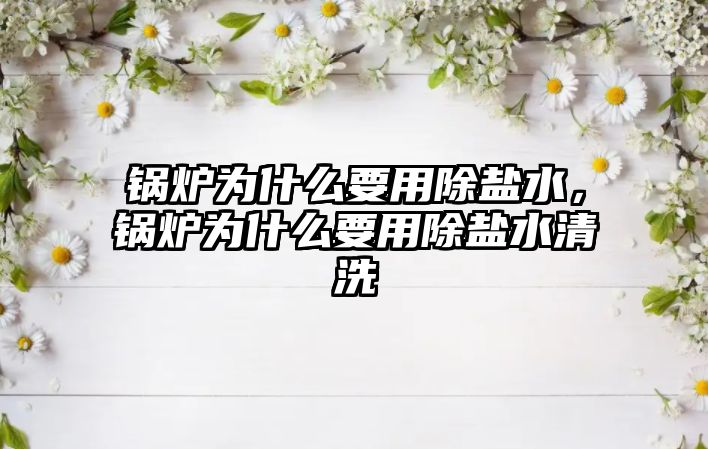 鍋爐為什么要用除鹽水，鍋爐為什么要用除鹽水清洗