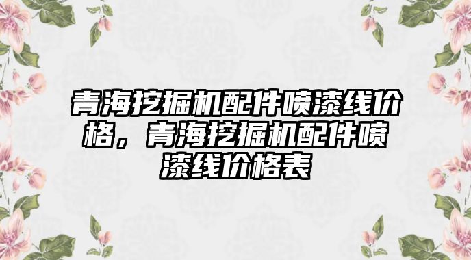 青海挖掘機配件噴漆線價格，青海挖掘機配件噴漆線價格表