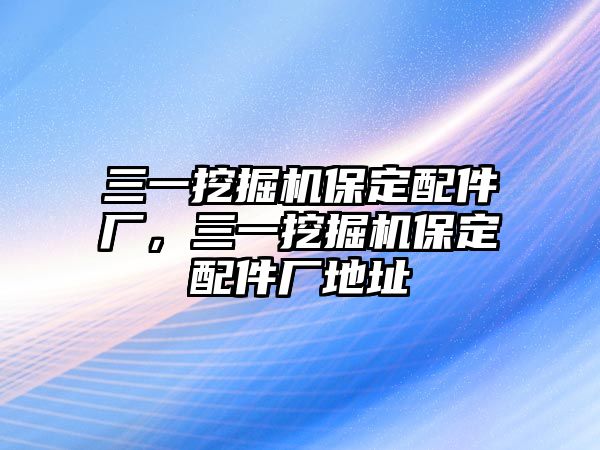 三一挖掘機保定配件廠，三一挖掘機保定配件廠地址