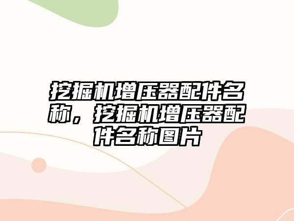 挖掘機增壓器配件名稱，挖掘機增壓器配件名稱圖片