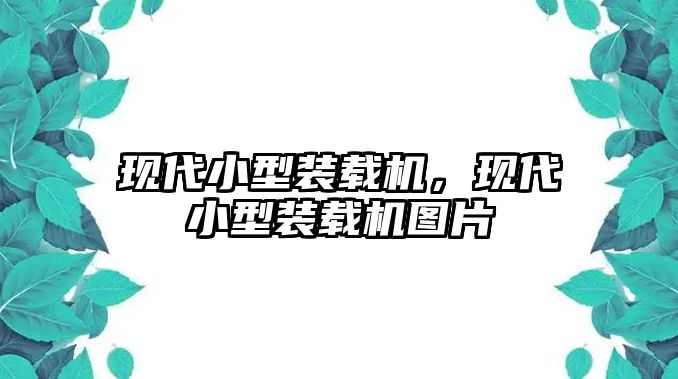 現(xiàn)代小型裝載機，現(xiàn)代小型裝載機圖片