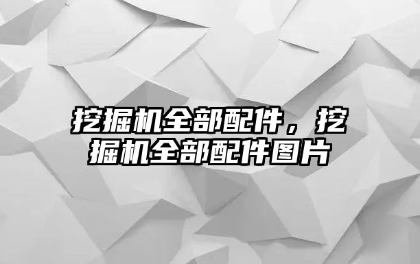 挖掘機全部配件，挖掘機全部配件圖片