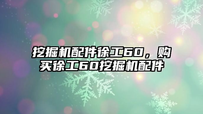 挖掘機(jī)配件徐工60，購(gòu)買徐工60挖掘機(jī)配件