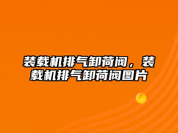 裝載機排氣卸荷閥，裝載機排氣卸荷閥圖片