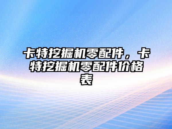 卡特挖掘機(jī)零配件，卡特挖掘機(jī)零配件價(jià)格表