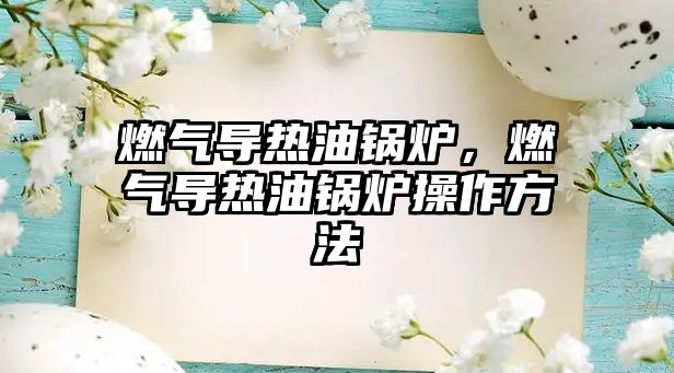 燃?xì)鈱?dǎo)熱油鍋爐，燃?xì)鈱?dǎo)熱油鍋爐操作方法