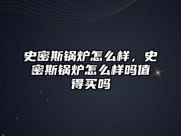 史密斯鍋爐怎么樣，史密斯鍋爐怎么樣嗎值得買嗎