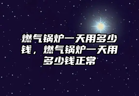 燃?xì)忮仩t一天用多少錢，燃?xì)忮仩t一天用多少錢正常