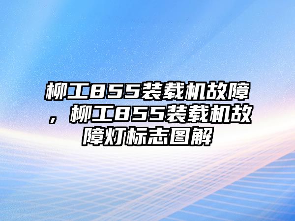 柳工855裝載機(jī)故障，柳工855裝載機(jī)故障燈標(biāo)志圖解