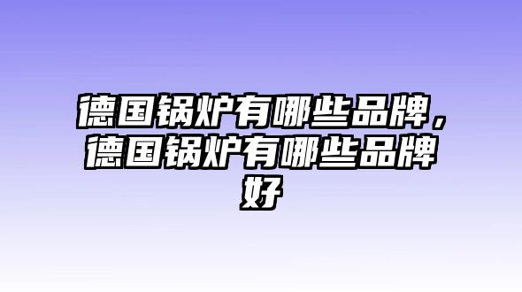 德國鍋爐有哪些品牌，德國鍋爐有哪些品牌好