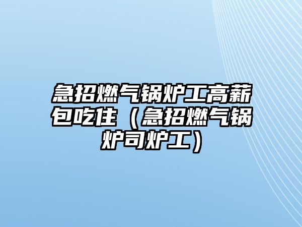 急招燃?xì)忮仩t工高薪包吃?。闭腥?xì)忮仩t司爐工）