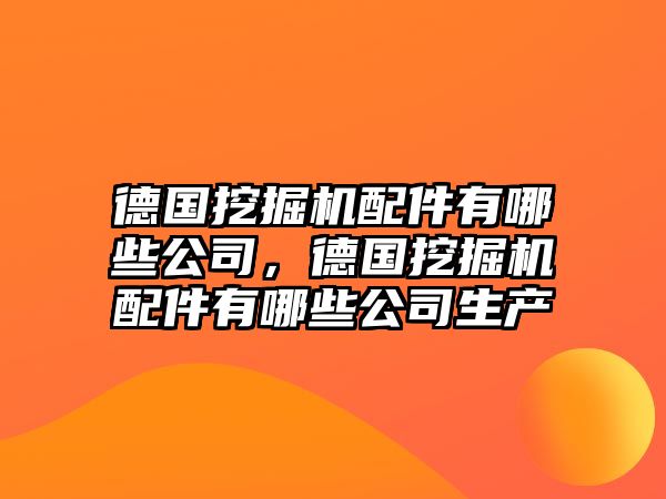 德國(guó)挖掘機(jī)配件有哪些公司，德國(guó)挖掘機(jī)配件有哪些公司生產(chǎn)