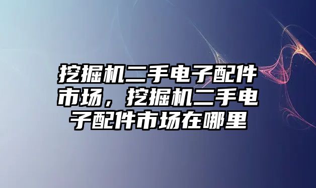 挖掘機(jī)二手電子配件市場(chǎng)，挖掘機(jī)二手電子配件市場(chǎng)在哪里