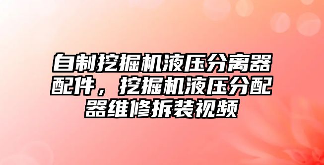 自制挖掘機(jī)液壓分離器配件，挖掘機(jī)液壓分配器維修拆裝視頻