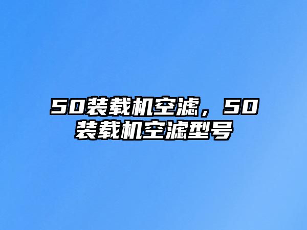 50裝載機空濾，50裝載機空濾型號