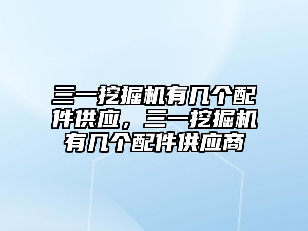 三一挖掘機有幾個配件供應(yīng)，三一挖掘機有幾個配件供應(yīng)商