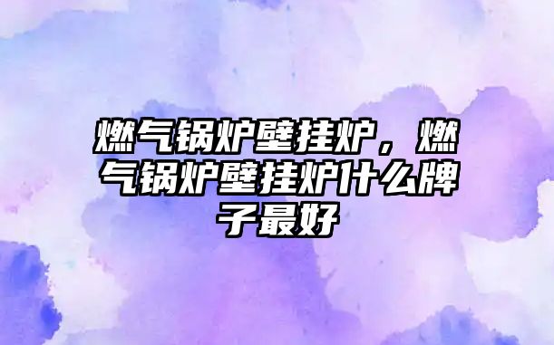 燃?xì)忮仩t壁掛爐，燃?xì)忮仩t壁掛爐什么牌子最好