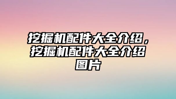 挖掘機(jī)配件大全介紹，挖掘機(jī)配件大全介紹圖片