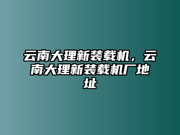 云南大理新裝載機，云南大理新裝載機廠地址