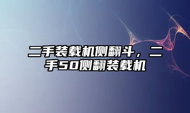 二手裝載機側(cè)翻斗，二手50側(cè)翻裝載機