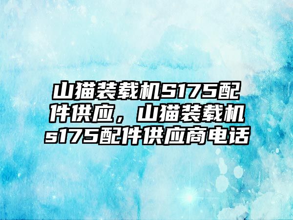 山貓裝載機(jī)S175配件供應(yīng)，山貓裝載機(jī)s175配件供應(yīng)商電話