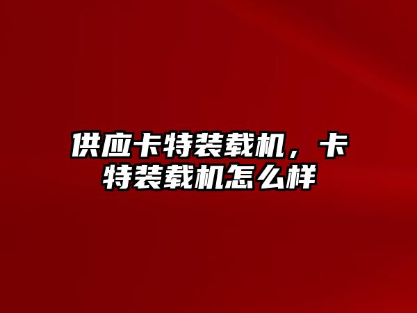 供應(yīng)卡特裝載機(jī)，卡特裝載機(jī)怎么樣