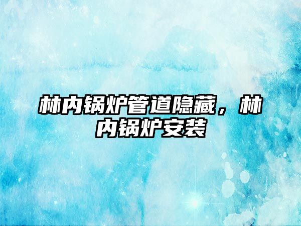 林內(nèi)鍋爐管道隱藏，林內(nèi)鍋爐安裝