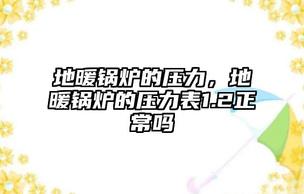 地暖鍋爐的壓力，地暖鍋爐的壓力表1.2正常嗎