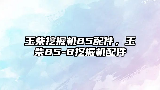 玉柴挖掘機(jī)85配件，玉柴85-8挖掘機(jī)配件