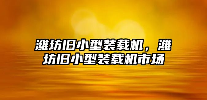 濰坊舊小型裝載機(jī)，濰坊舊小型裝載機(jī)市場(chǎng)