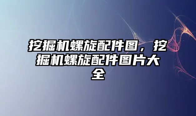 挖掘機螺旋配件圖，挖掘機螺旋配件圖片大全